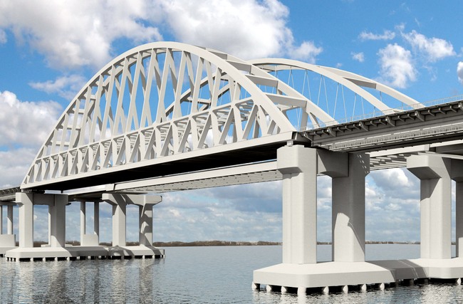 Мост в Крым: строится уникальная арка для судов